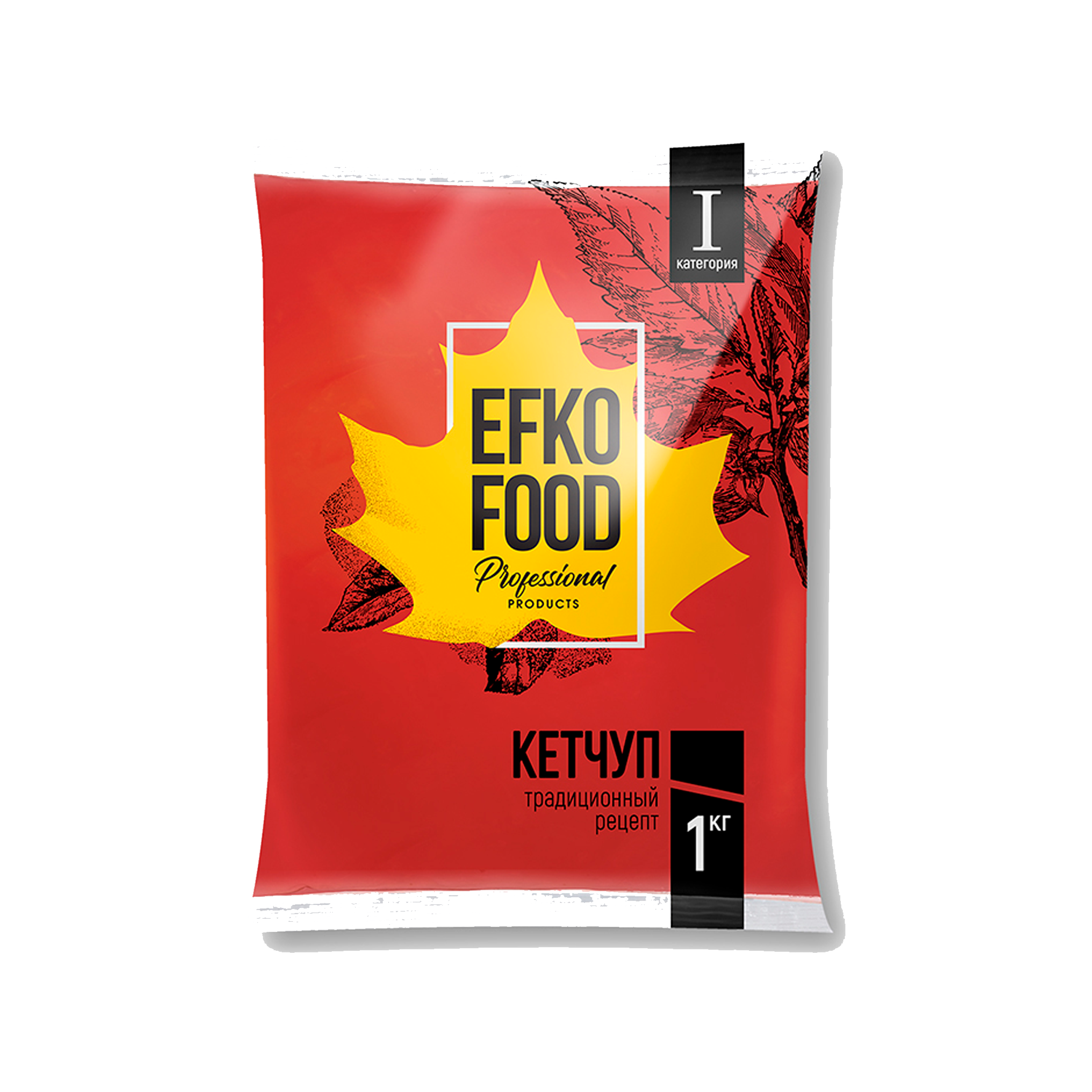 Кетчуп томат. EFKO FOOD,  1 кг. ( 10 шт/кор)