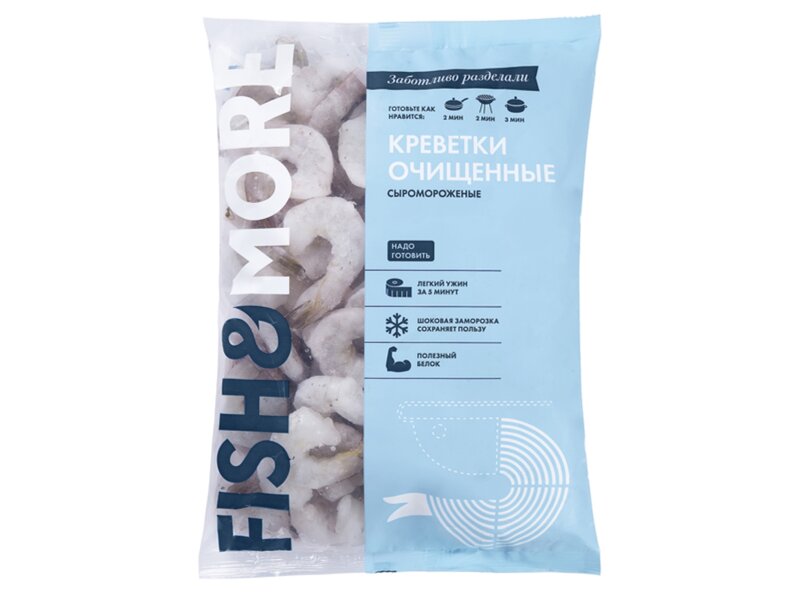 Креветка очищ. с/х с/м 26/30 Fish& More 1 кг. (10 кг/кор)