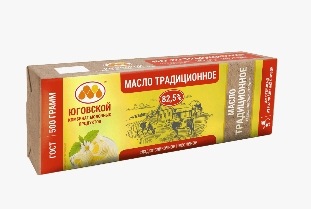 Масло сливочное "Традиционное" 82,5 % 500 гр (10шт/кор)