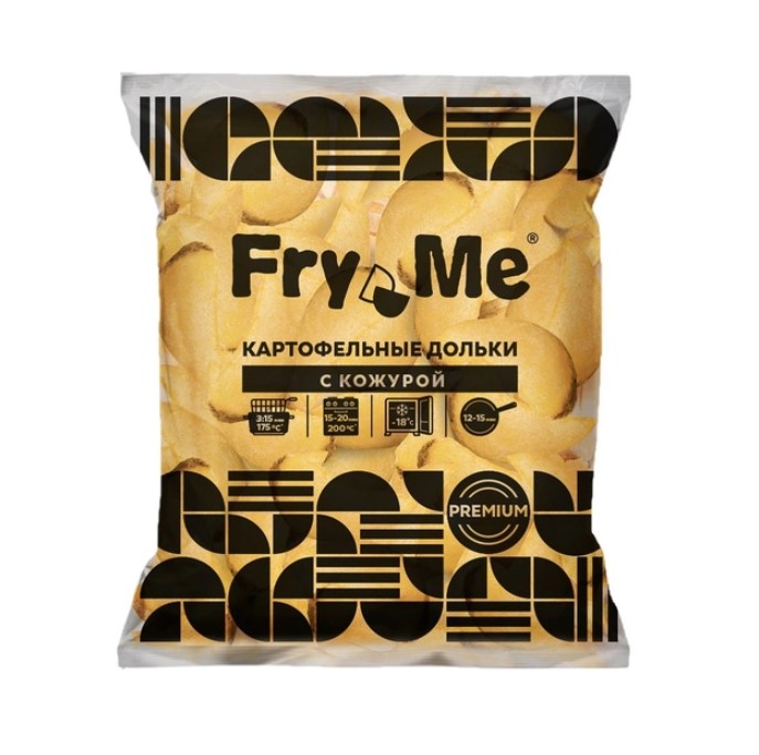 Картофельные дольки в кожуре 2,5 кг Fry me (5 шт/кор)
