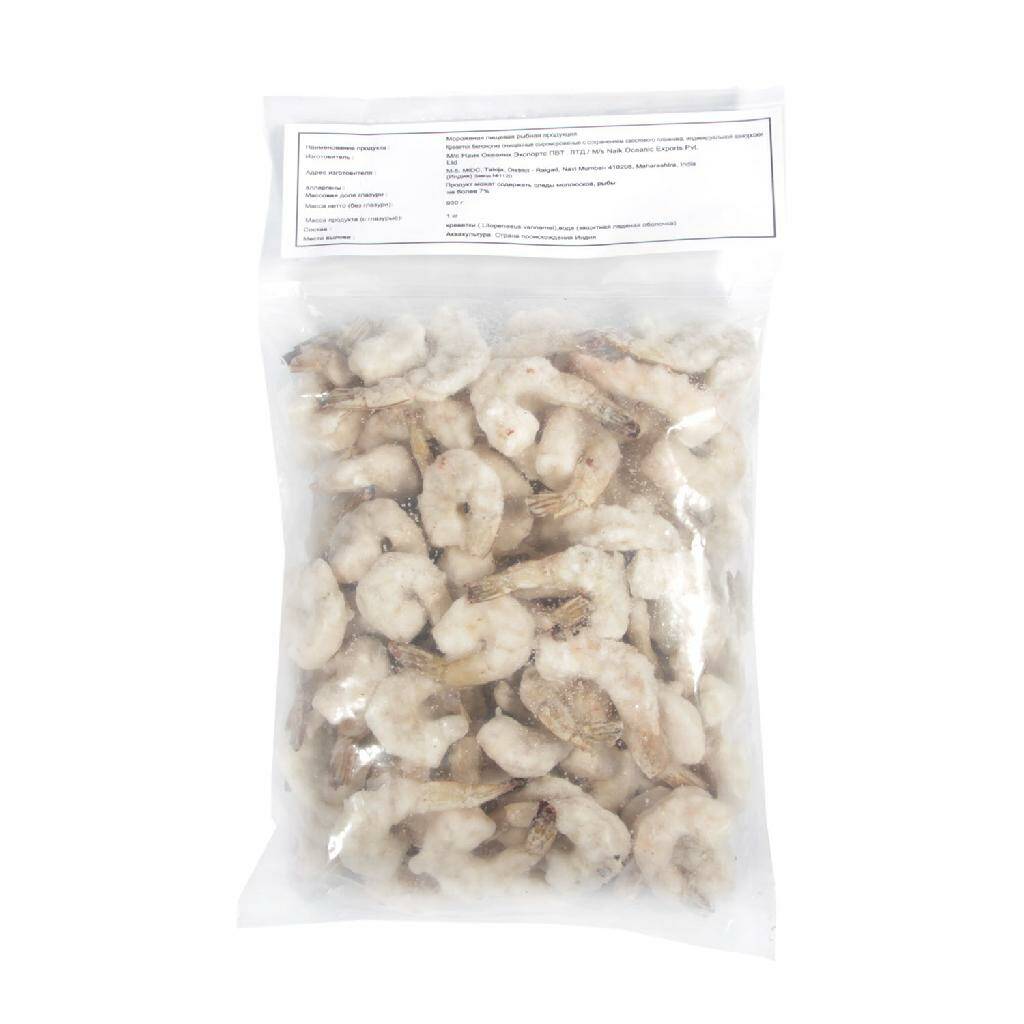 Креветка очищ. с/х с/м 31/40 1 кг Индия (10 кг/кор)