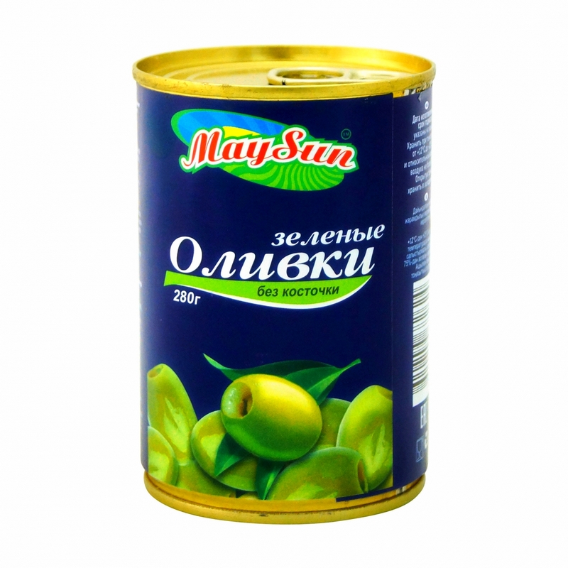 Оливки целые б/к ж/б  300 мл Maysun (12шт/кор)