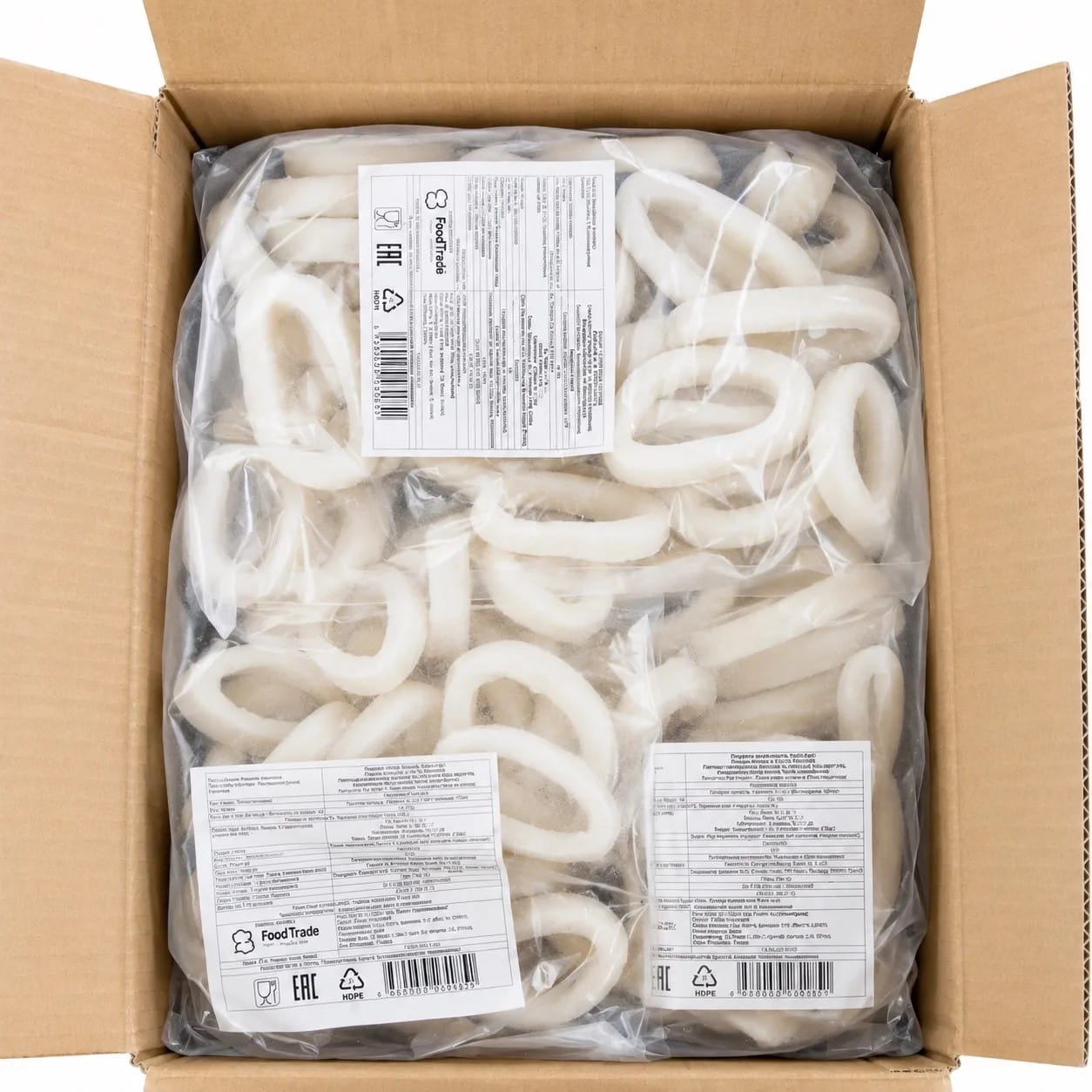Кольца кальмара 4-9 см, 1 кг (10 кг/кор.)