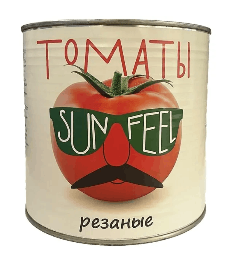 Томаты резаные в с/с ж/б 2,650л Sunfeel (6 шт/кор)