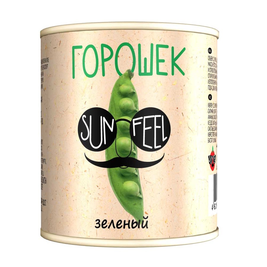 Горошек зеленый Sunfeel  ж/б /0,425 г.(12 шт/кор)