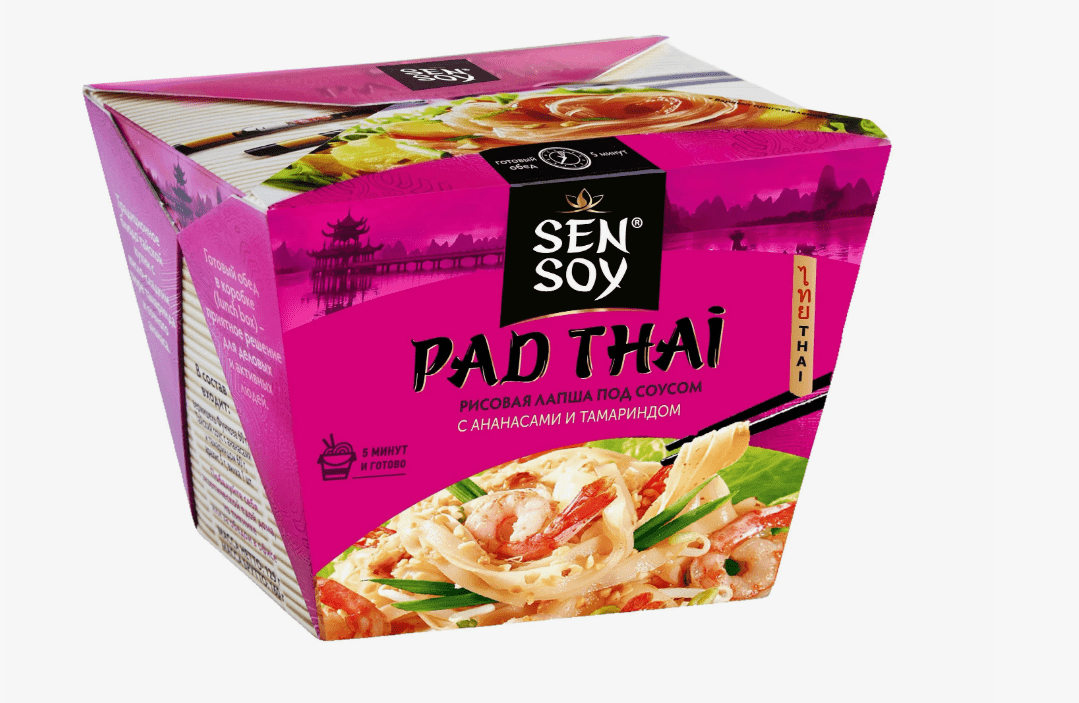 Лапша рисовая под соусом Sen Soy/Pad Thai/ 125гр(12 шт/кор)